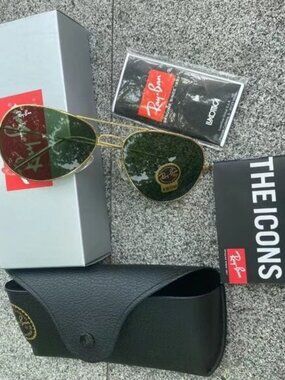 Ray-Ban 3025 Green Aviator Sunglasses 58mm